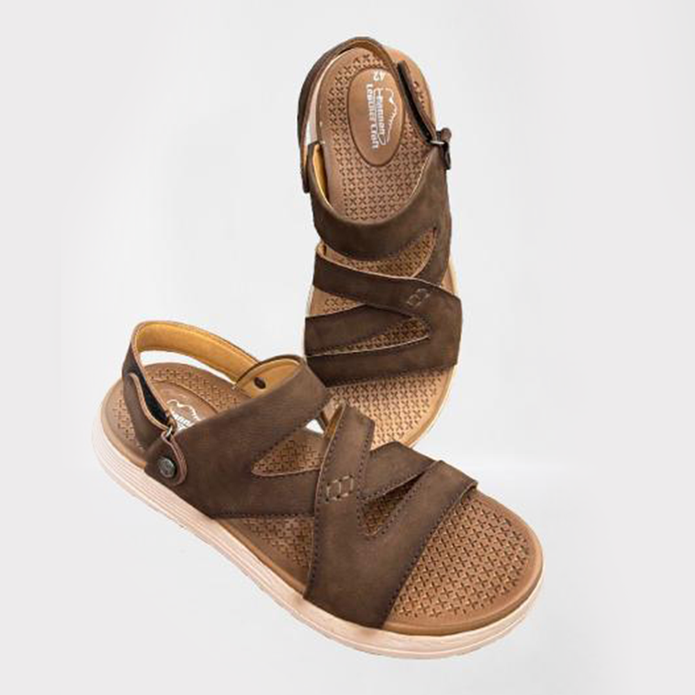 Leather Sandal For Men - Brown - SN3