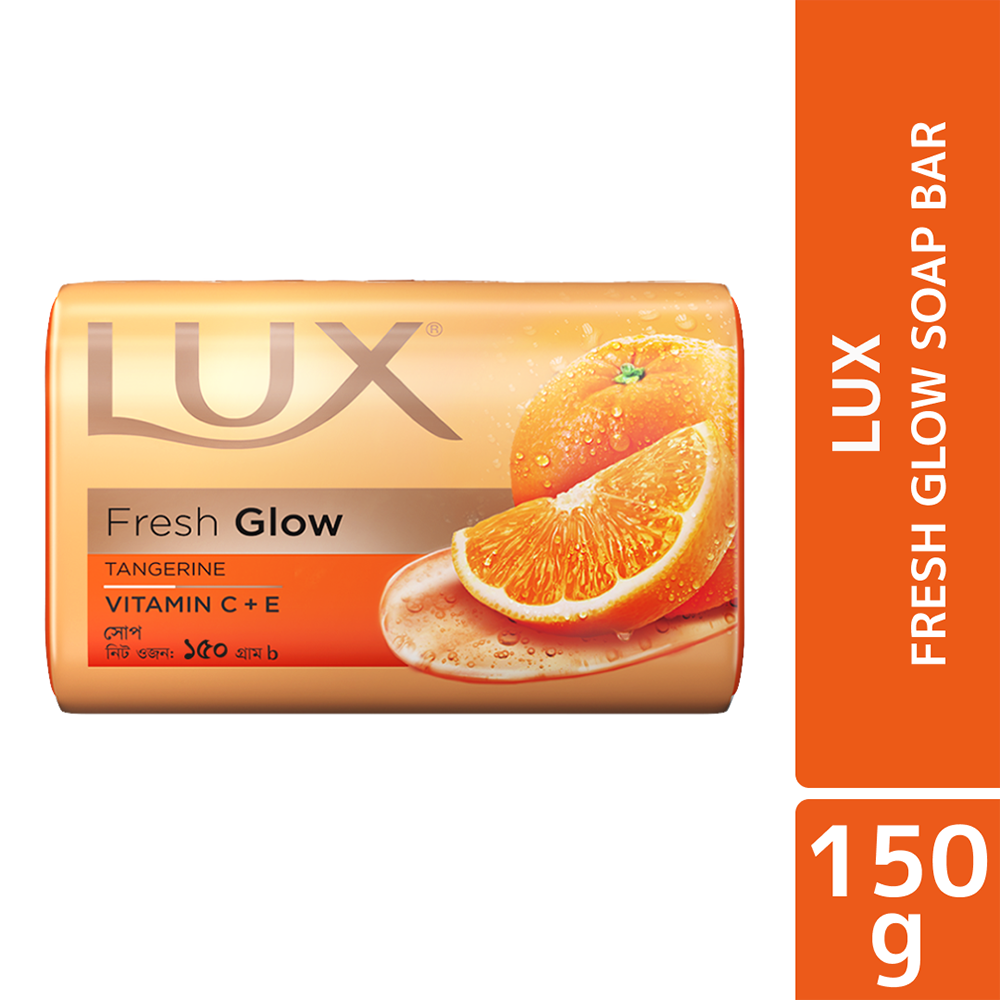Lux Soap Bar Fresh Glow Tangerine & Vitamin C plus E - 150g