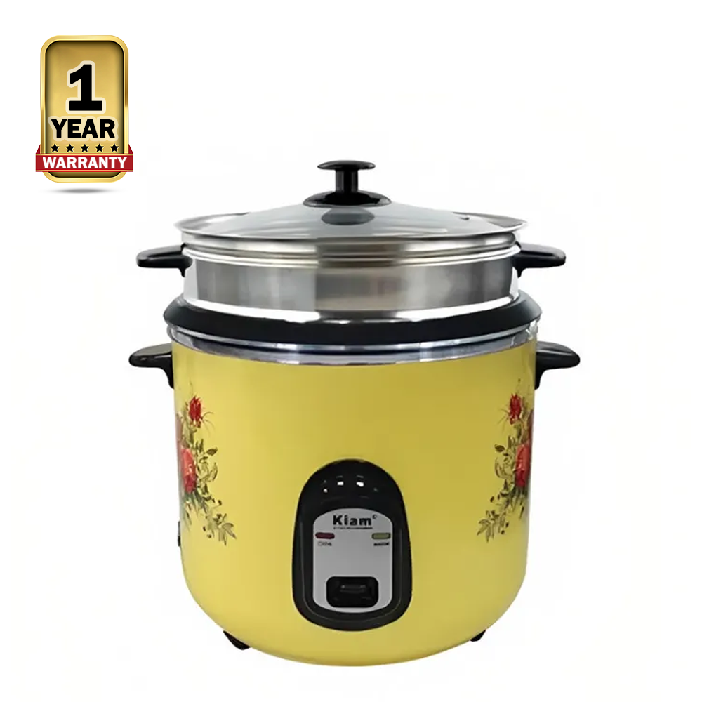 Kiam SFB-5705 Double Pot Rice Cooker - 3.2 Liter - Yellow 