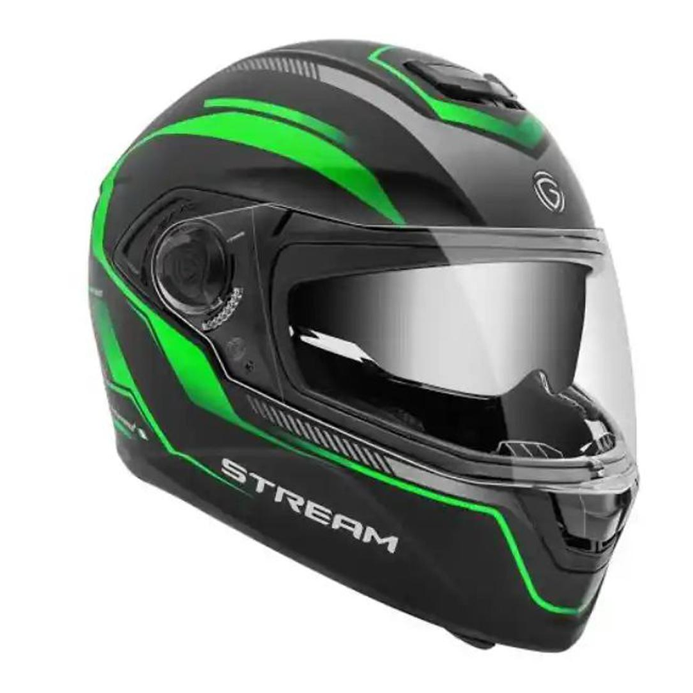 Gliders Esteem Full Face Bike Helmet - Black and Green