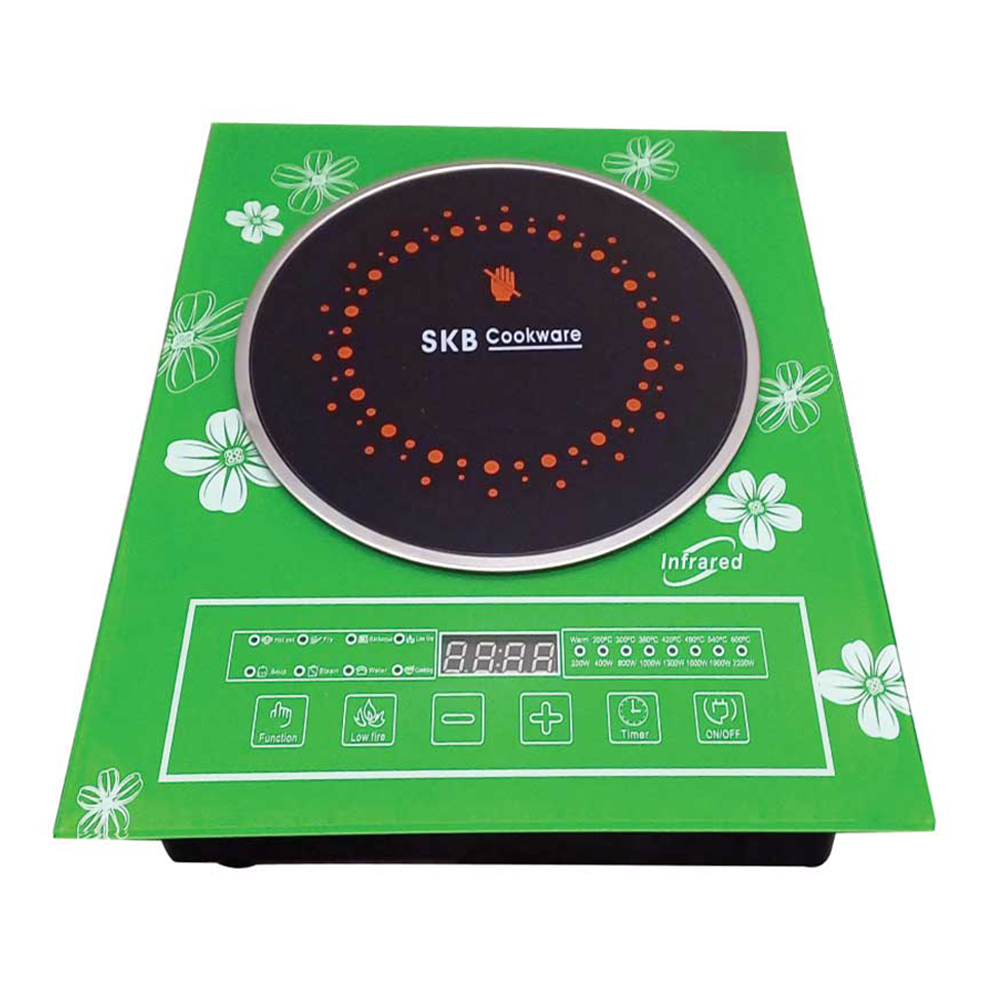 SKB Electric Crystal Black Glass Plate Infrared Cooker - 2200W - ES-IF 307