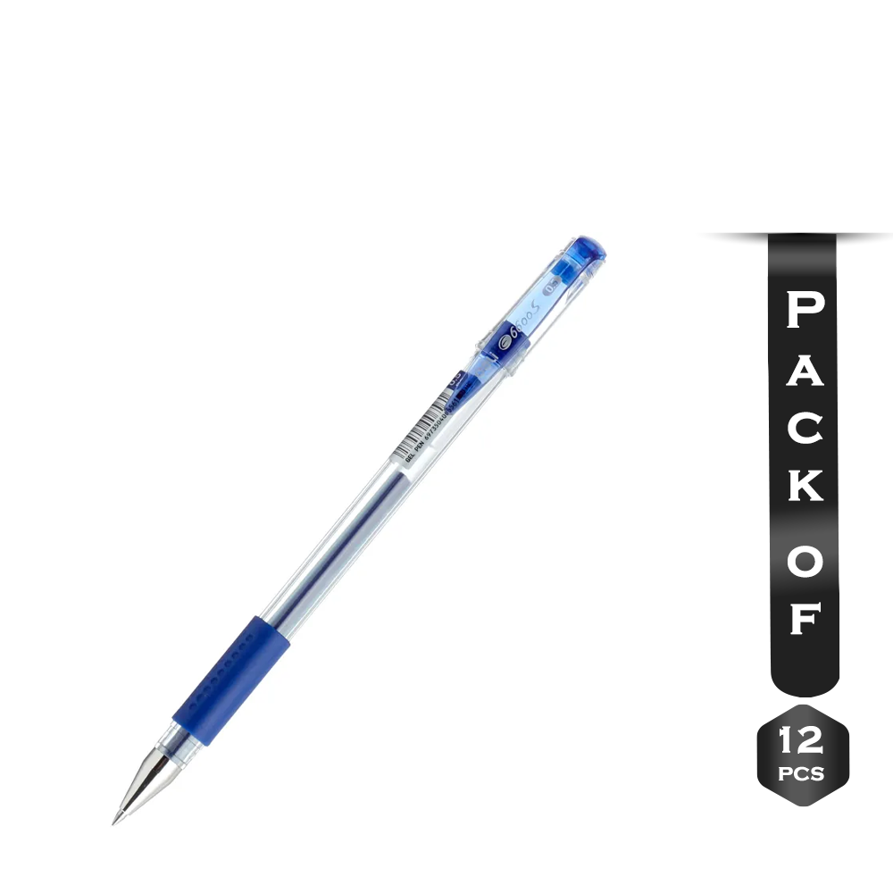 Pack of 12 Pcs Deli E6600S Blue Ink 0.5mm Gel Pen