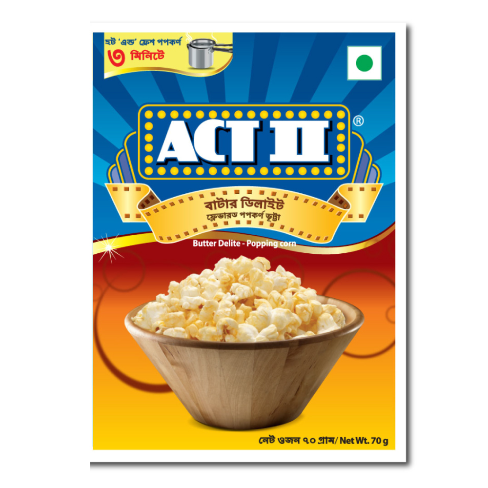 ACT II Butter Delite Instant Popcorn - 70gm - AB04