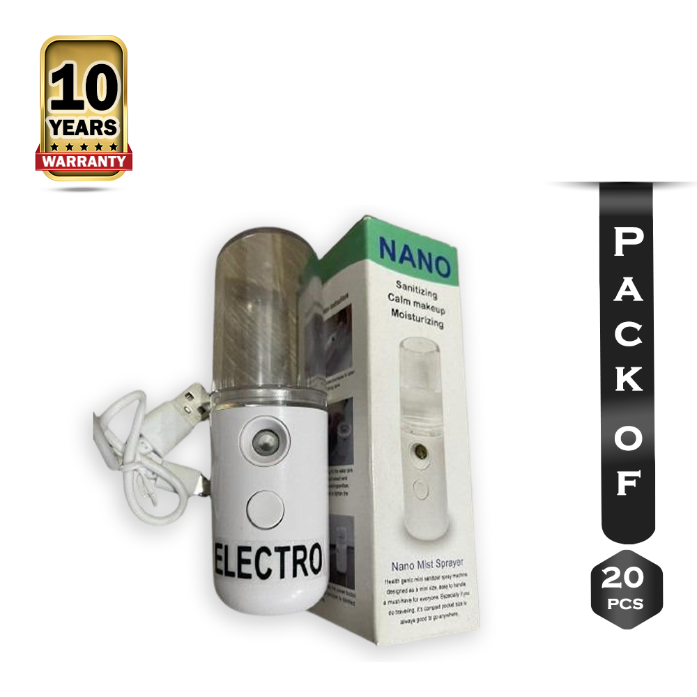 Pack Of 20 Pcs Electro Nano Facial Spray - White