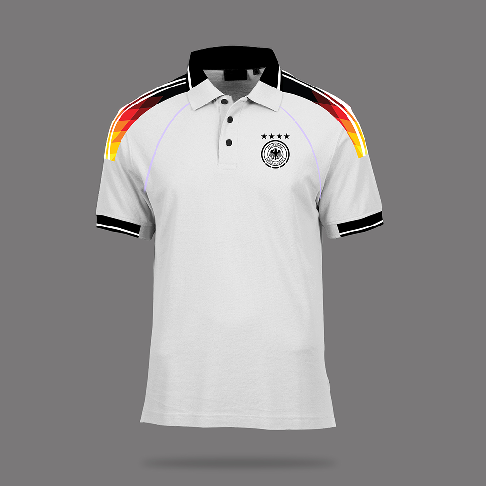 PK Cotton Germany Polo T-shirt for Men - White - GER24