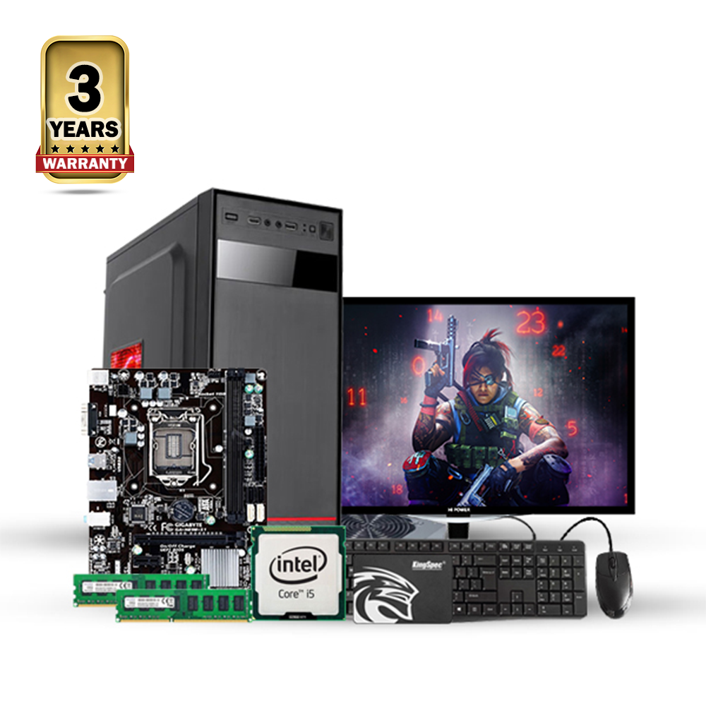 Intel Core i5 4th Generation - 8GB RAM - 256GB SSD - 17 Inch Monitor - Desktop Computer - Black - CSDP23-4011