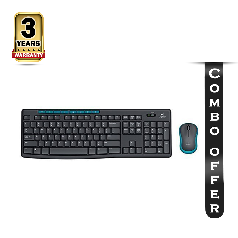 Combo Of 2 Logitech MK275 Wireless Keyboard and Mouse - Black