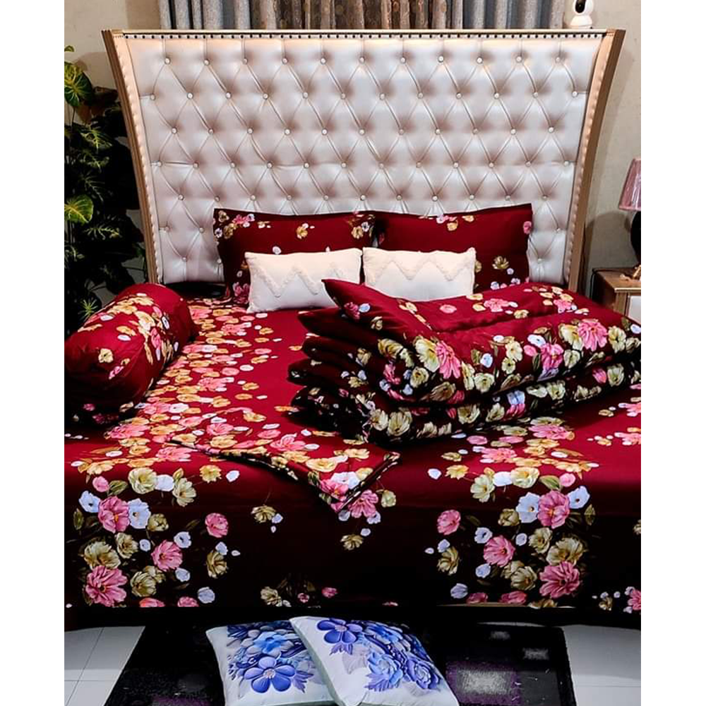 Combo of 5Pcs Twill  Cotton Comforter Set - Multicolor - CFS-236