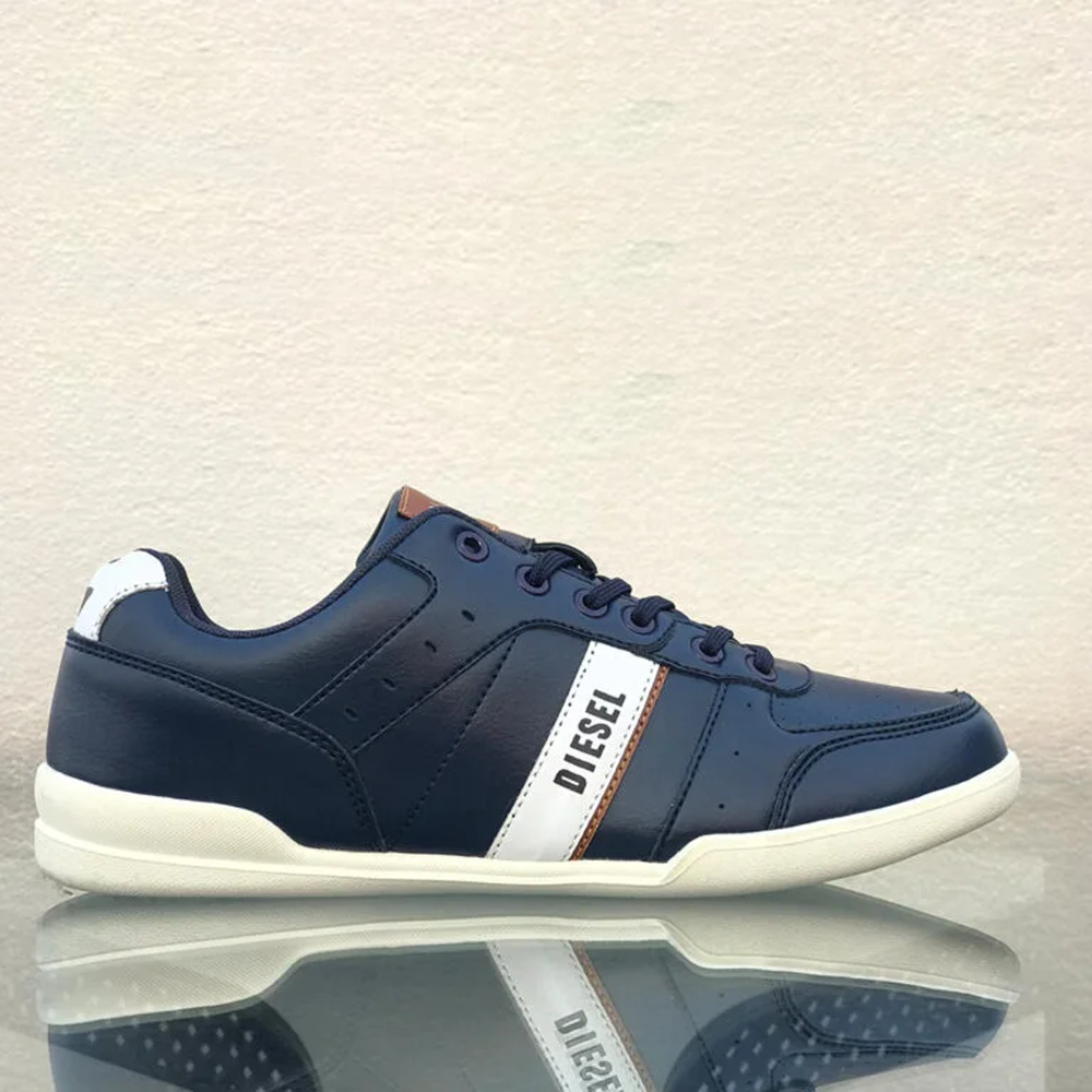 PU Leather Sneakers For Men - Navy Blue