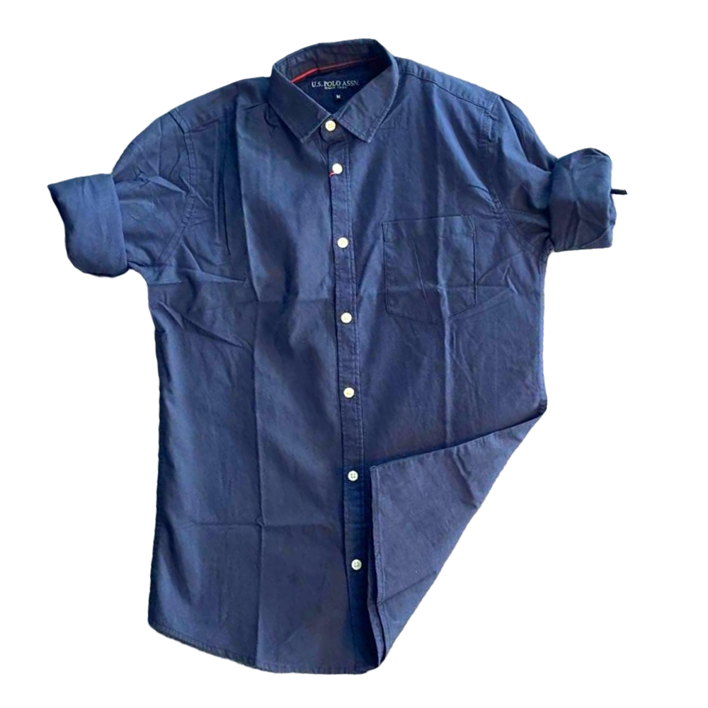 Cotton Full Sleeve Formal Shirt For Men - SRT-5010 - Navy Blue