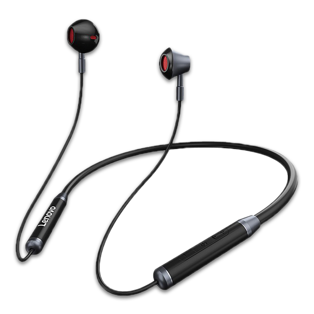 Lenovo HE06 Wireless Neckband Earphone - Black