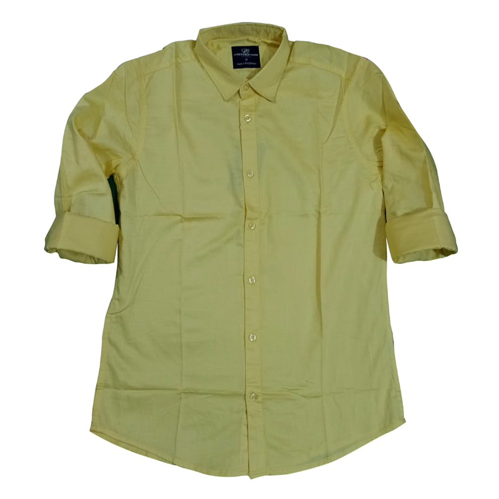 Cotton Full Sleeve Formal Shirt for Men - Olive - S-08