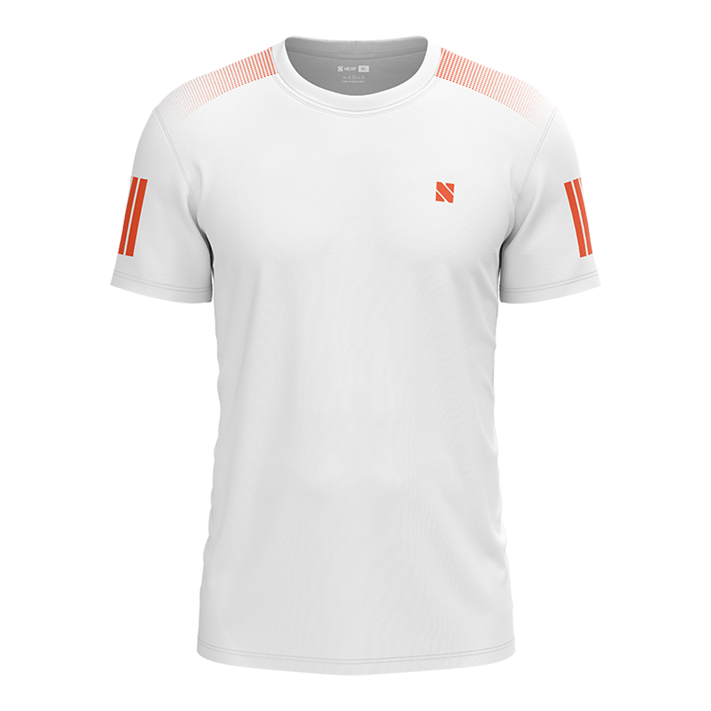 Nexf Mesh Half Sleeve Jersey T-Shirt for Men - White - NEXF03