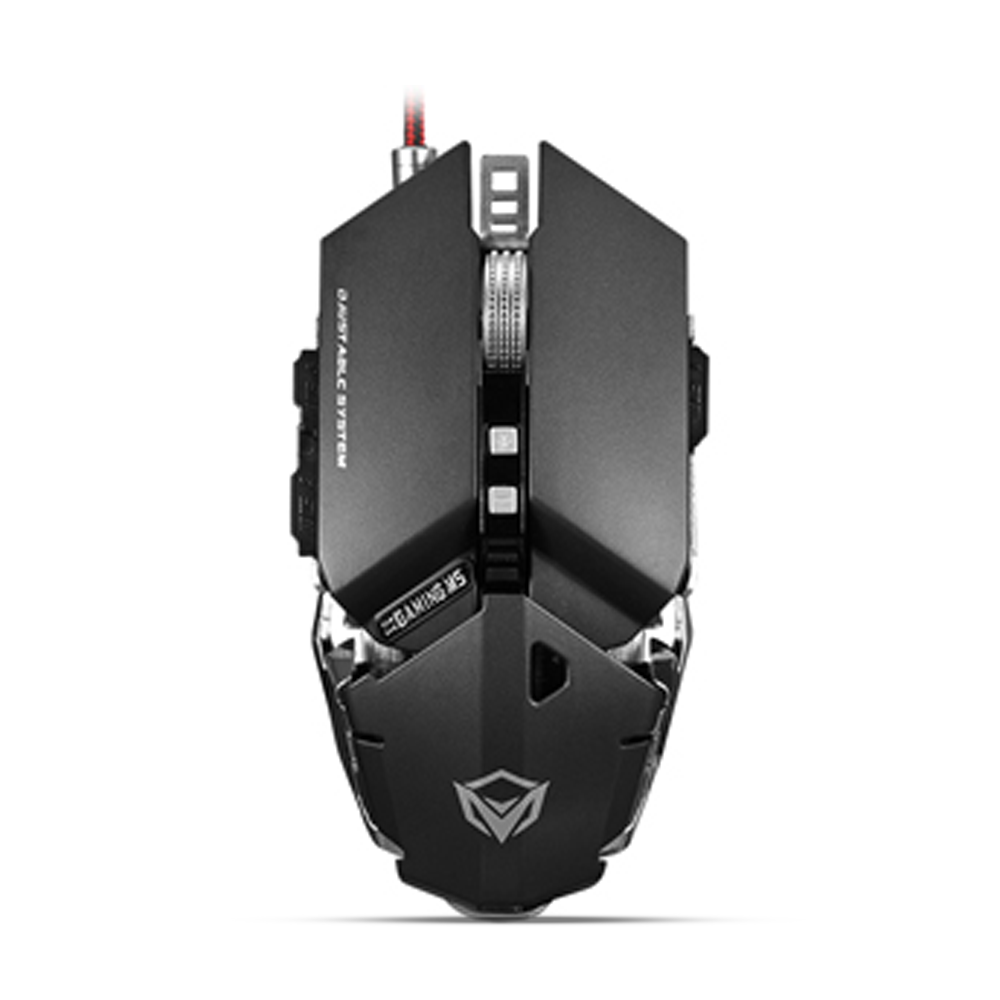 Meetion MT-M985 Programmable Metal Mechanical Gaming Mouse - Black And Gray