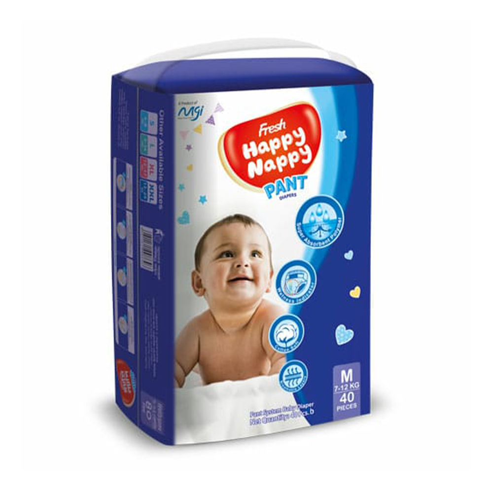 Fresh Happy Nappy Pant Diaper M (7-12 kg) - 40 pcs