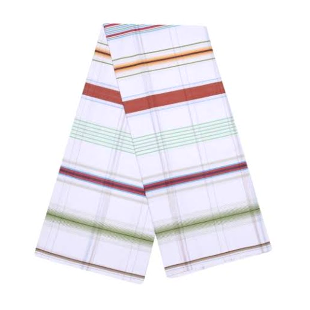 Cotton Lungi for Men - White - B07