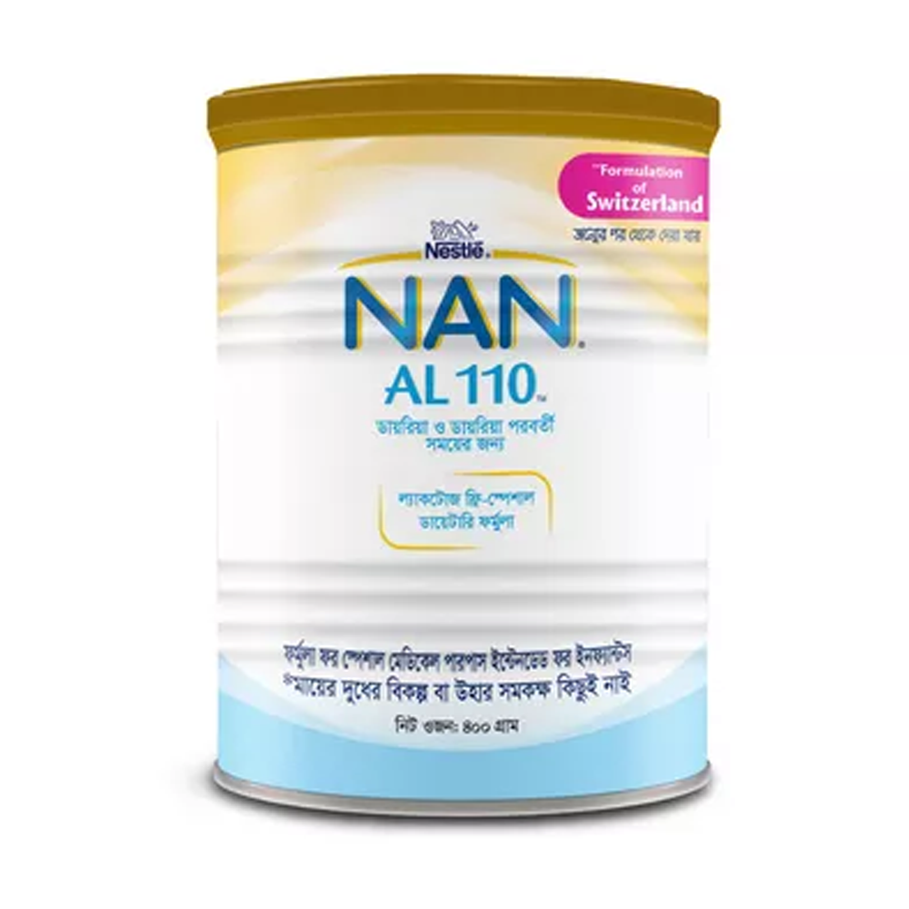 Nestle NAN AL 110 Formula Milk Powder For 0-6 Months+ Babies - 400 gm