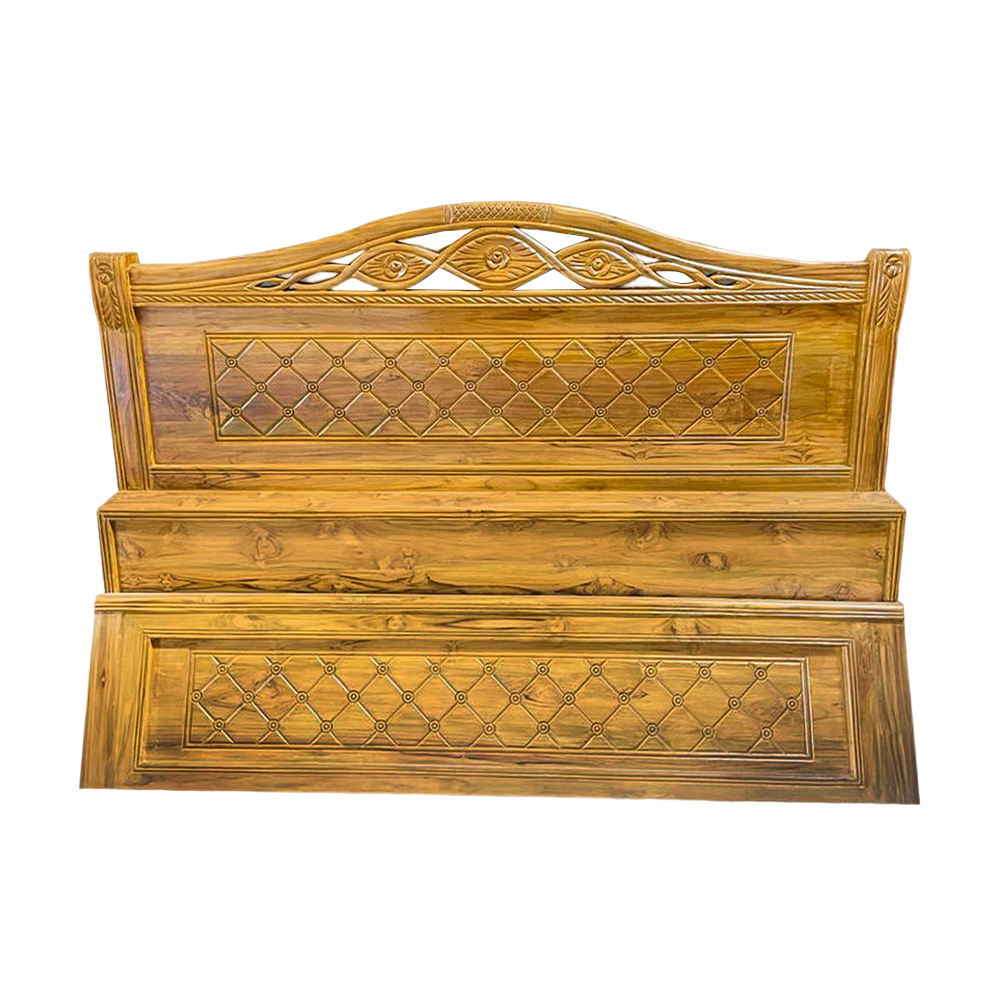 Furniture Heaven Shegun Wood Hand Polish Bed - 6*7 Ft - FHSGNB04