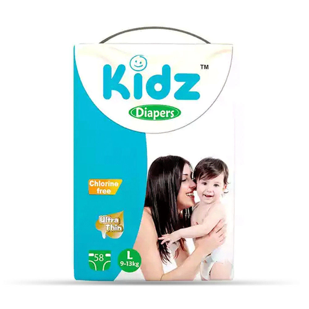 Kidz Belt Diaper - L - 9-13 kg - 58 Pcs