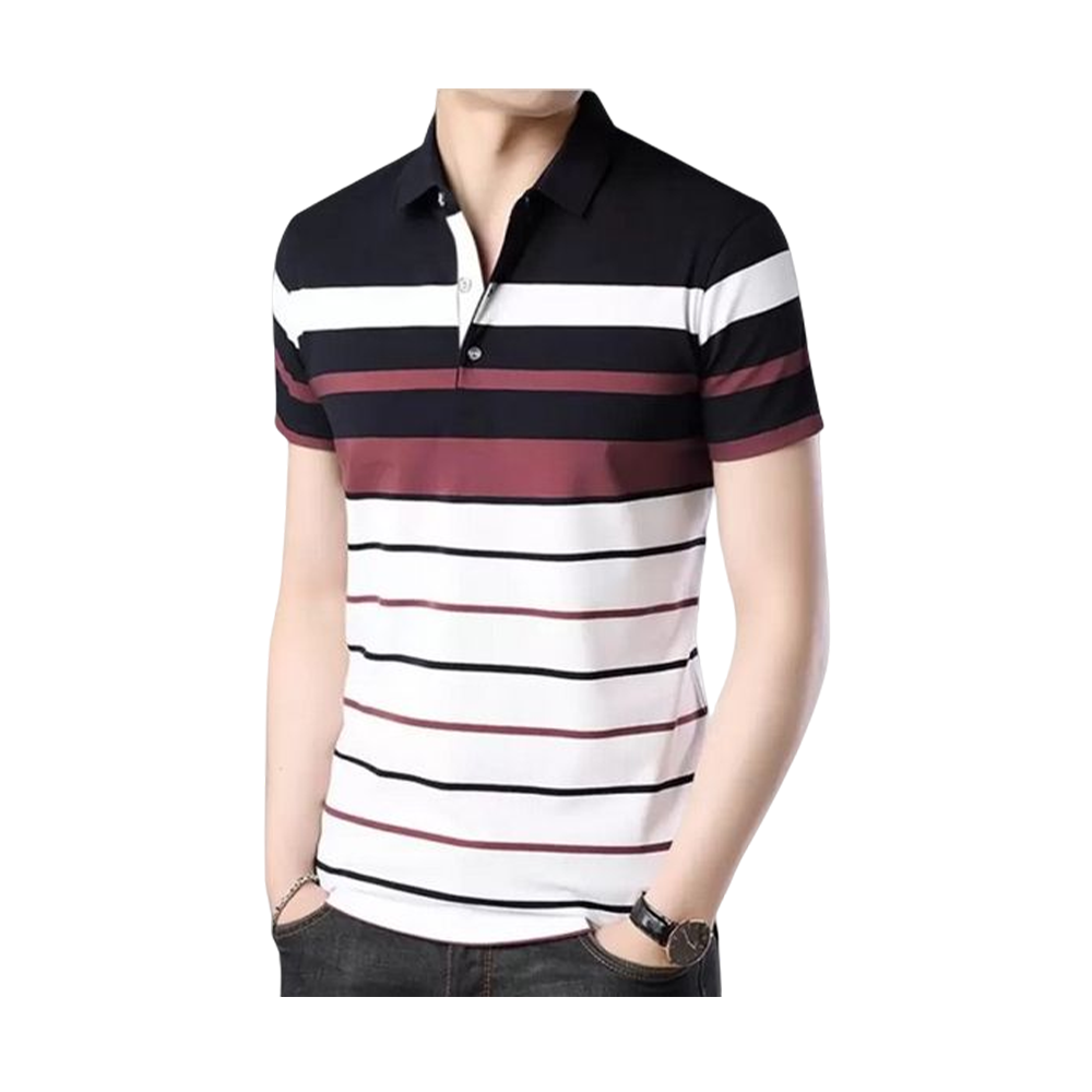 PK Cotton Half Sleeve Polo Shirt For Men - Multicolor - PT-130