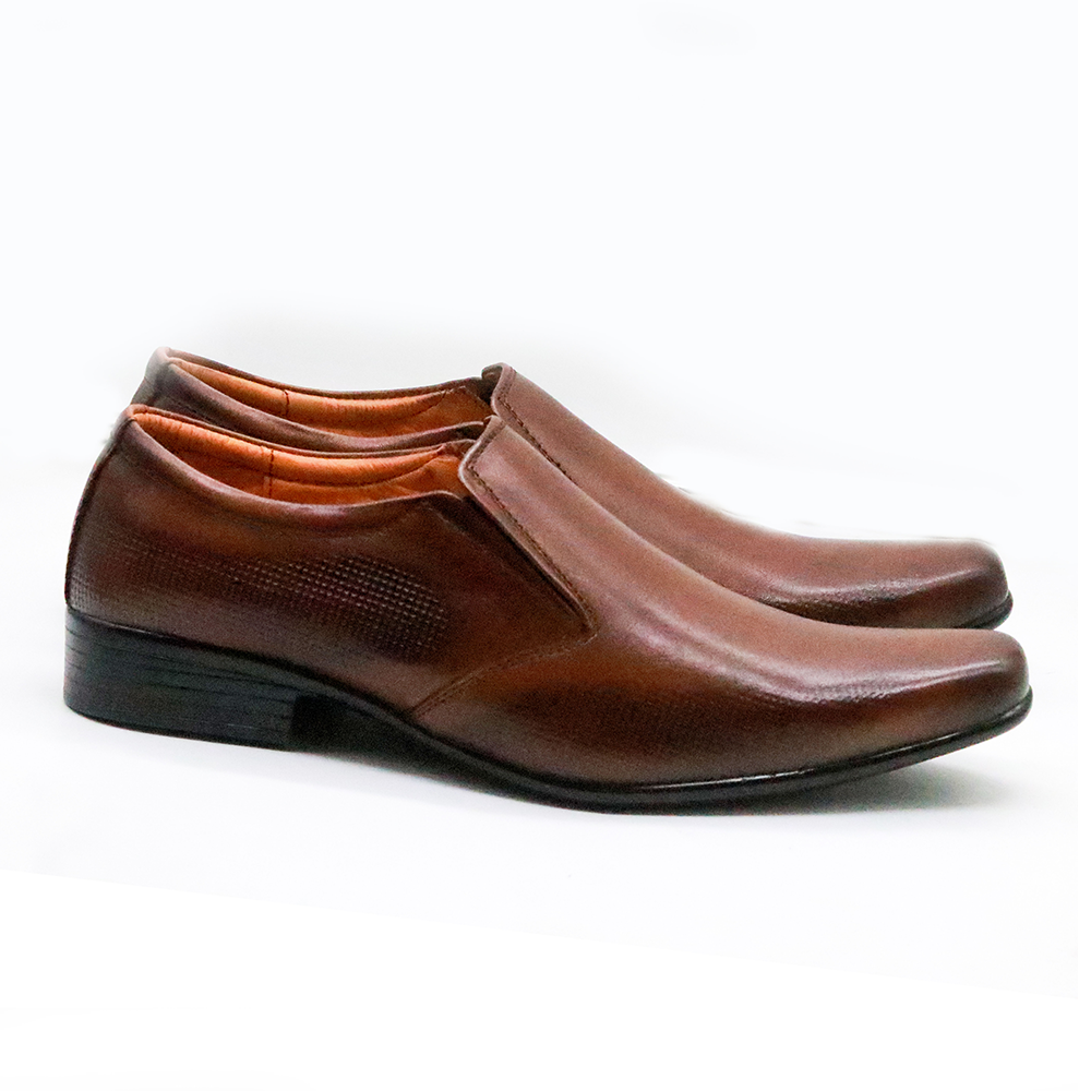 Zays Leather Formal Shoes For Men - Brown - SF121