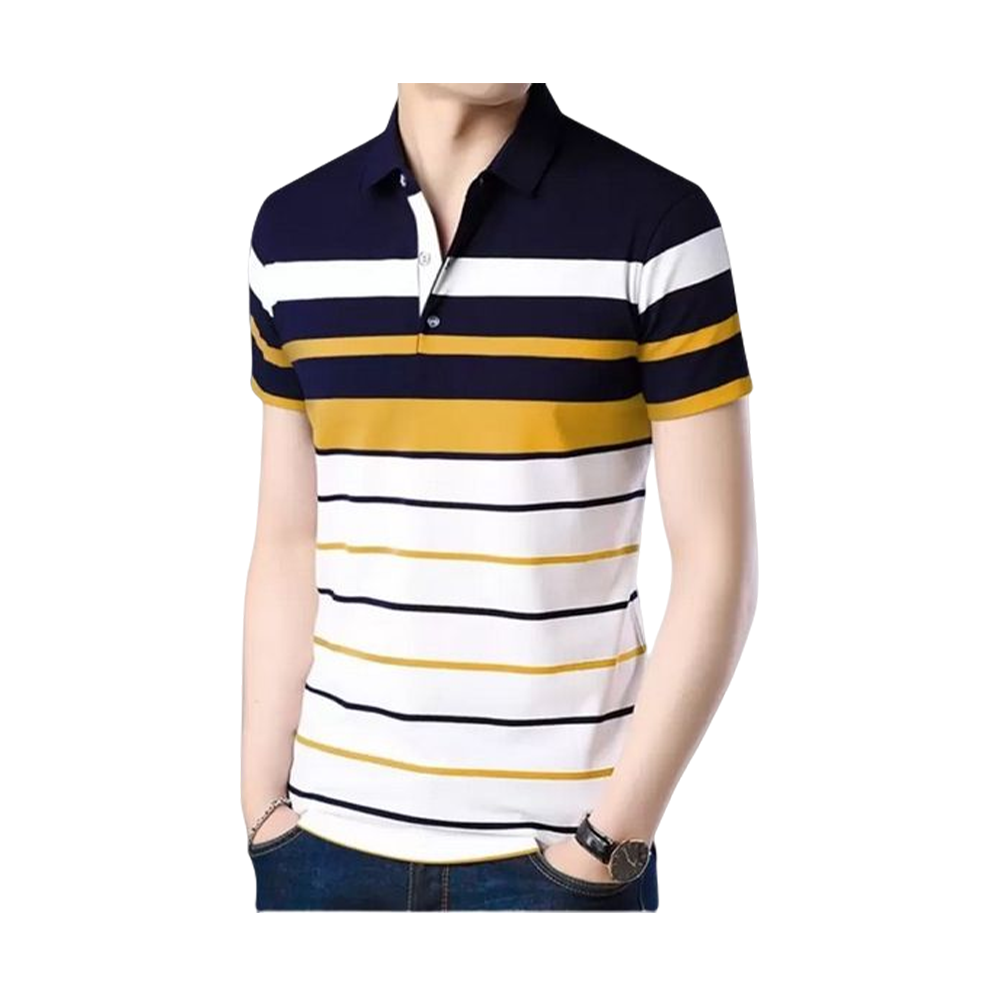 PP Jersey Half Sleeve Polo Shirt For Men - Multicolor - PT-115