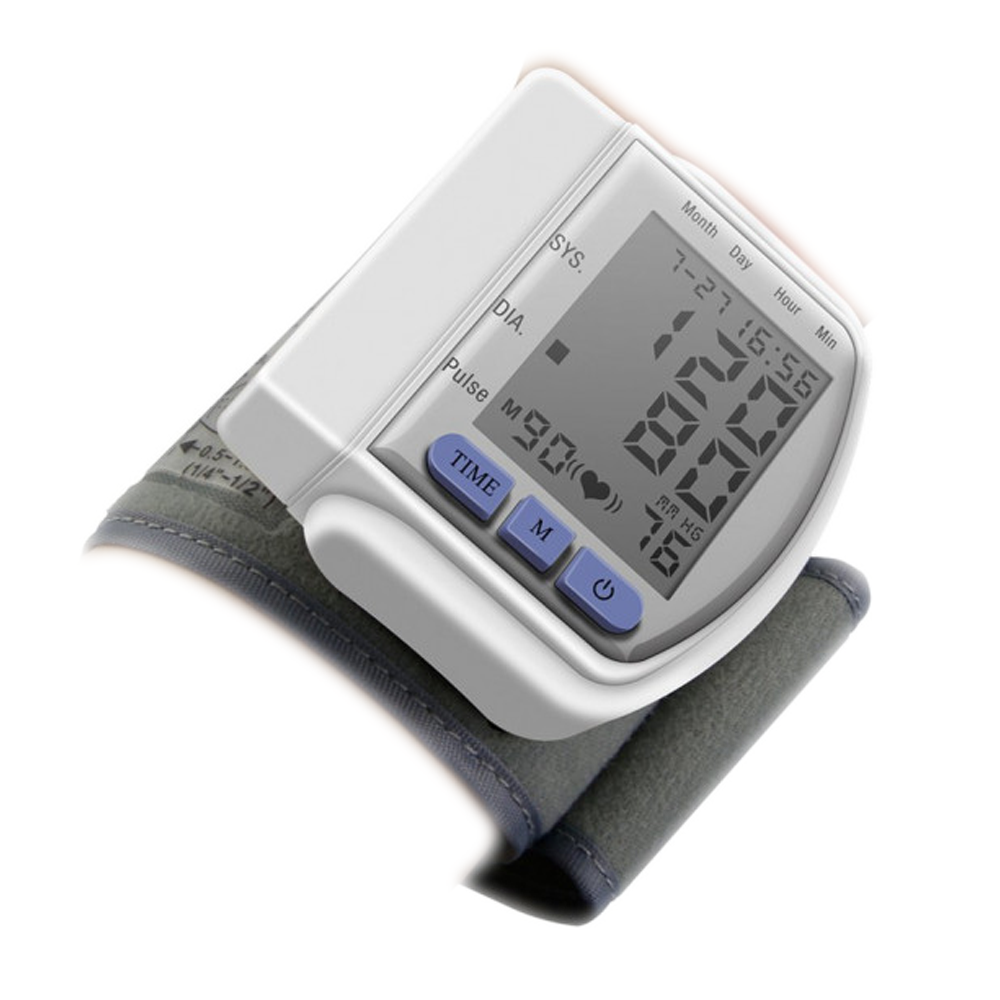 Wrist Blood Pressure Monitor Machine - White