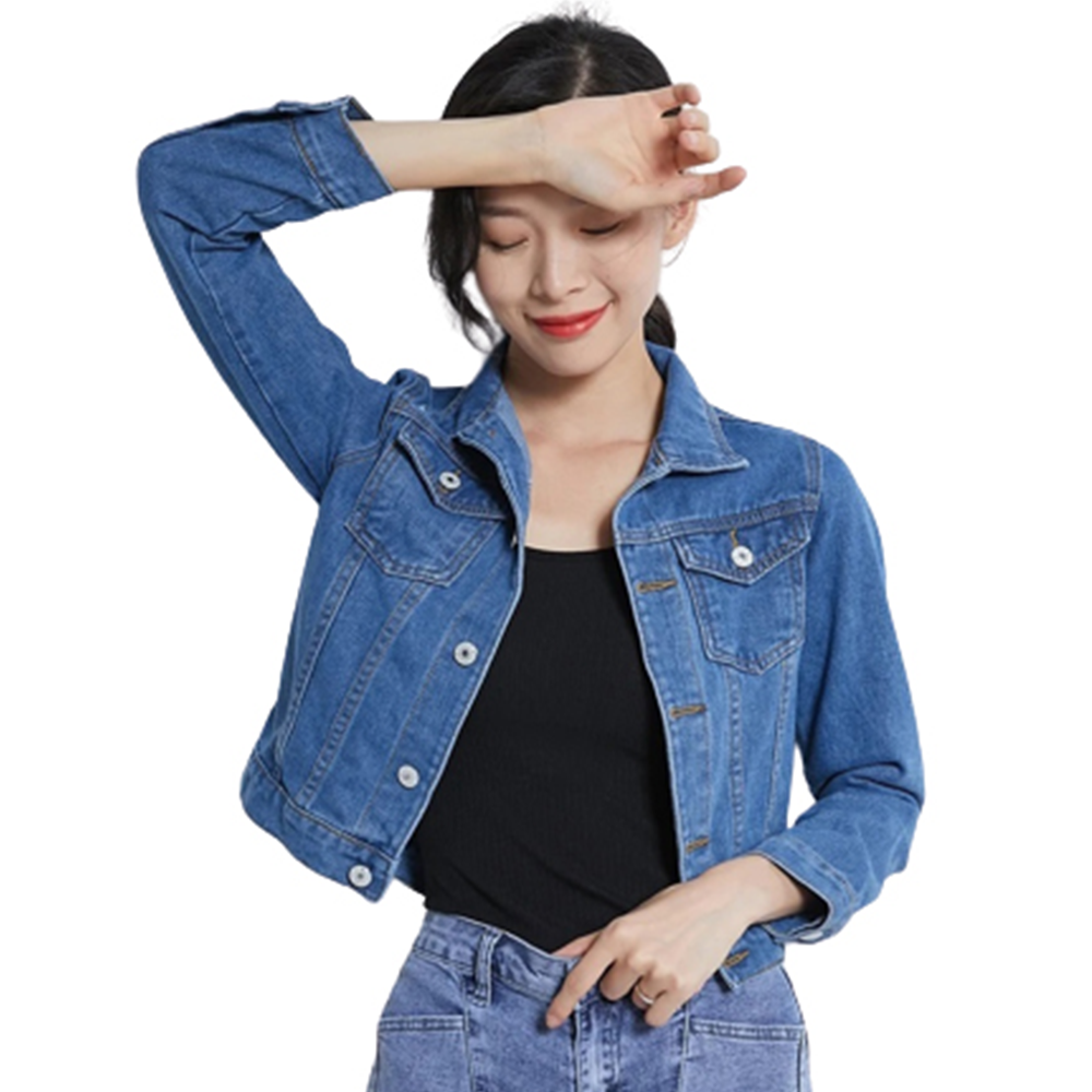 Denim Jacket For Women - Light Blue - JL-07