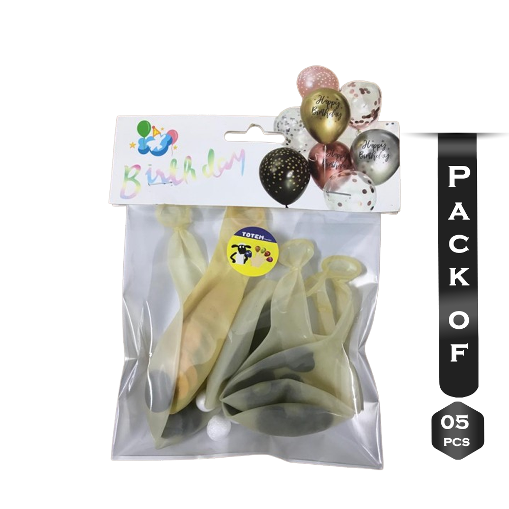 Pack of 5 Pcs TOTEM Transparent Balloon with Chips 