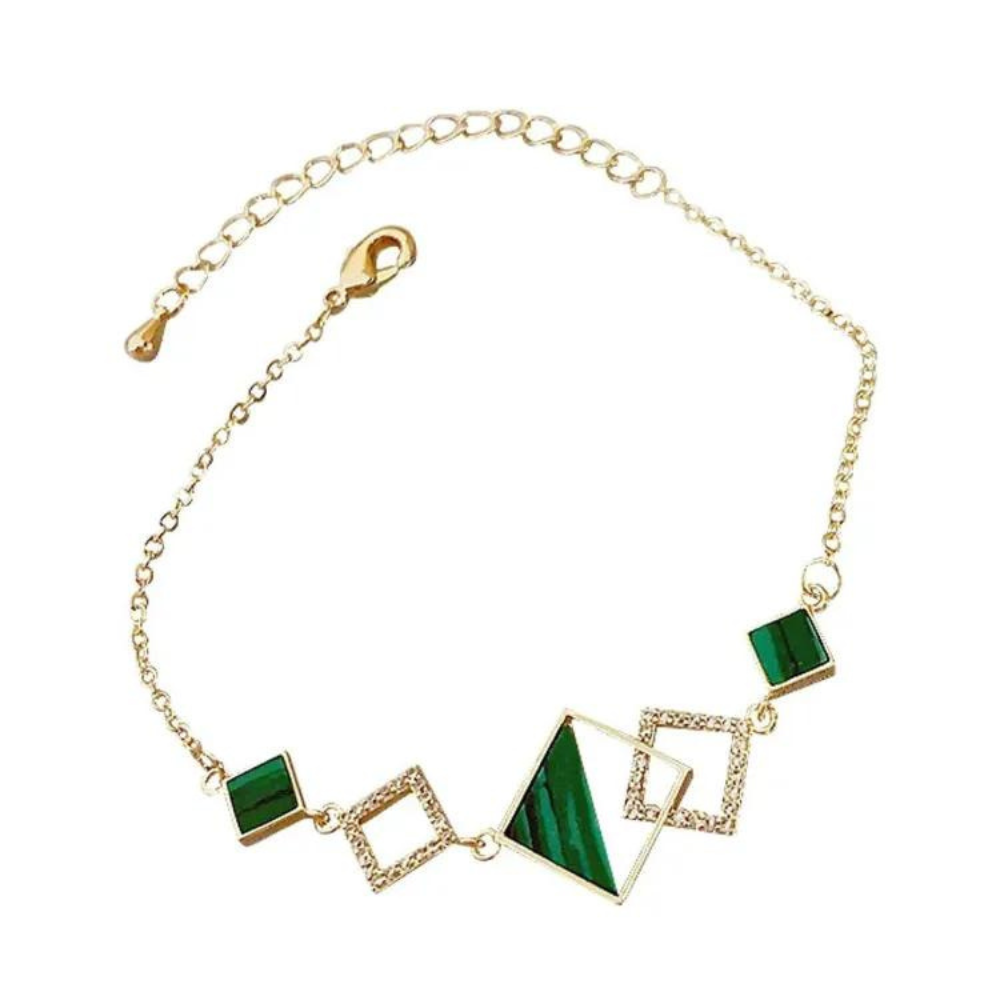 Zircon Charm Bracelet For Women - Green