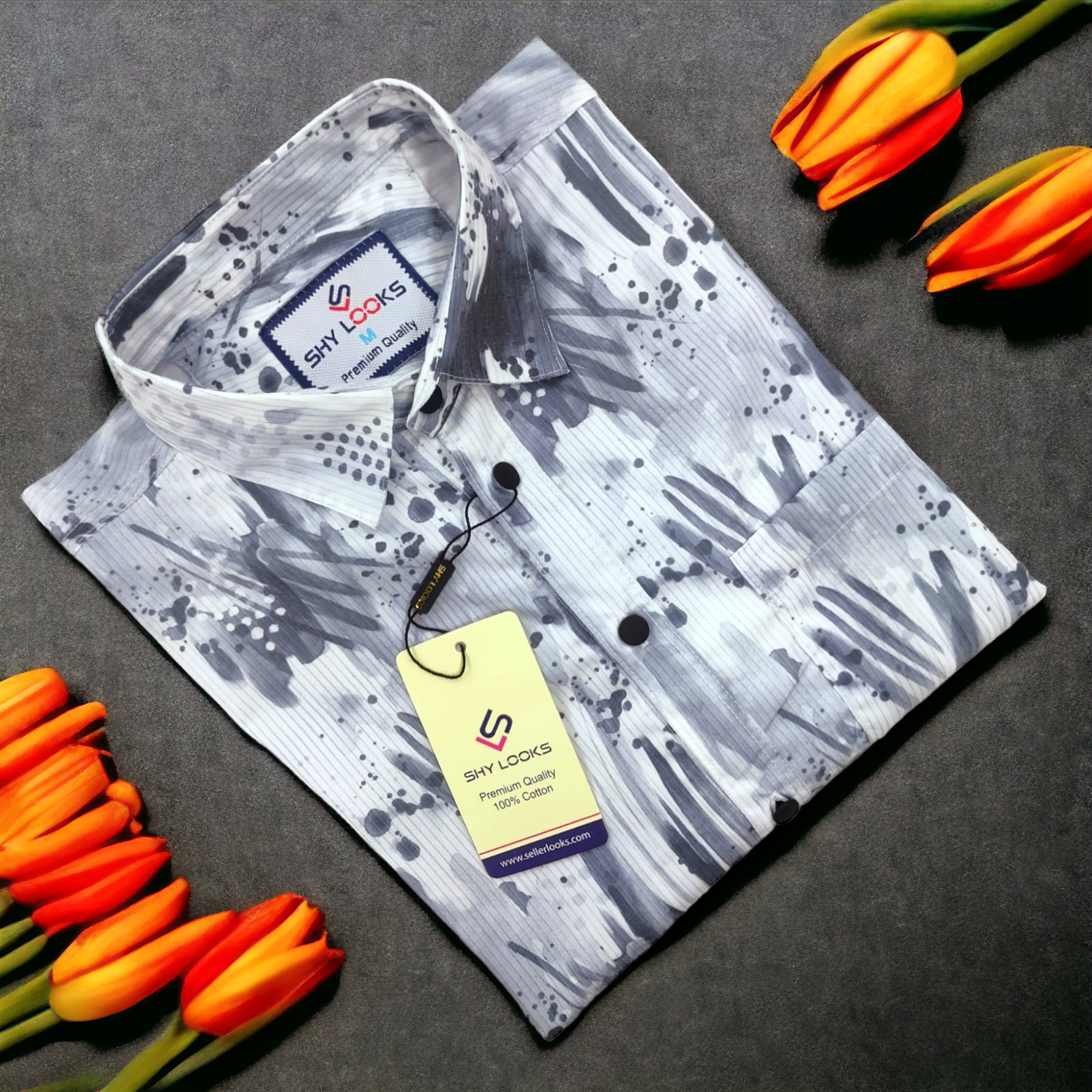 Premium full Sleeve Luxury Print Shirt  For Men - Multicolor - OP512