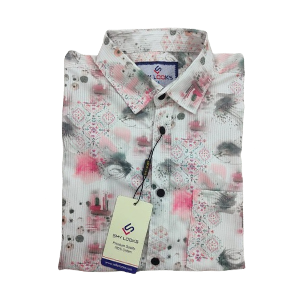 China Cotton Printed Full Sleeve Shirt For Men - Multicolor - OP370