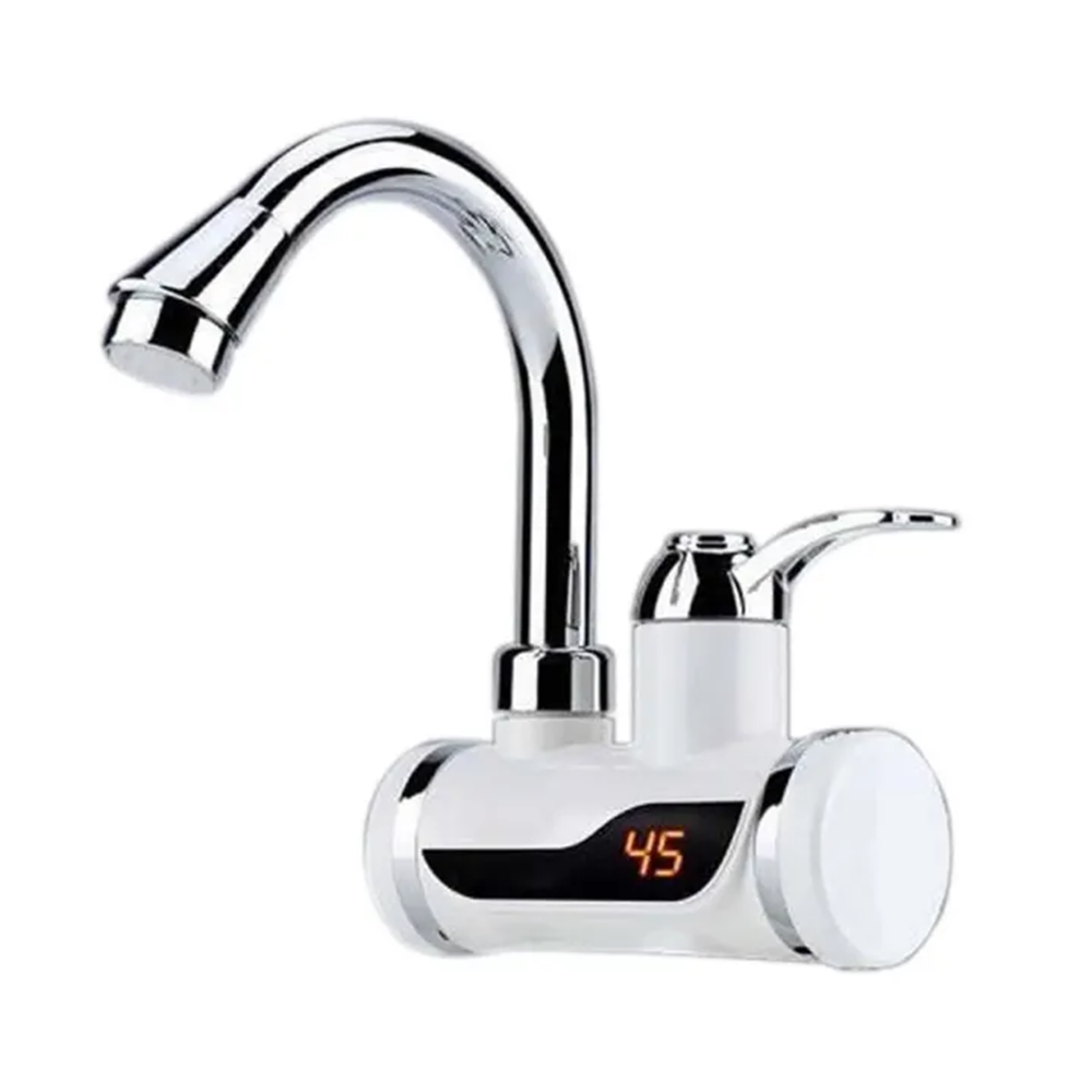 Electric Hot Water Tap - White and Silver