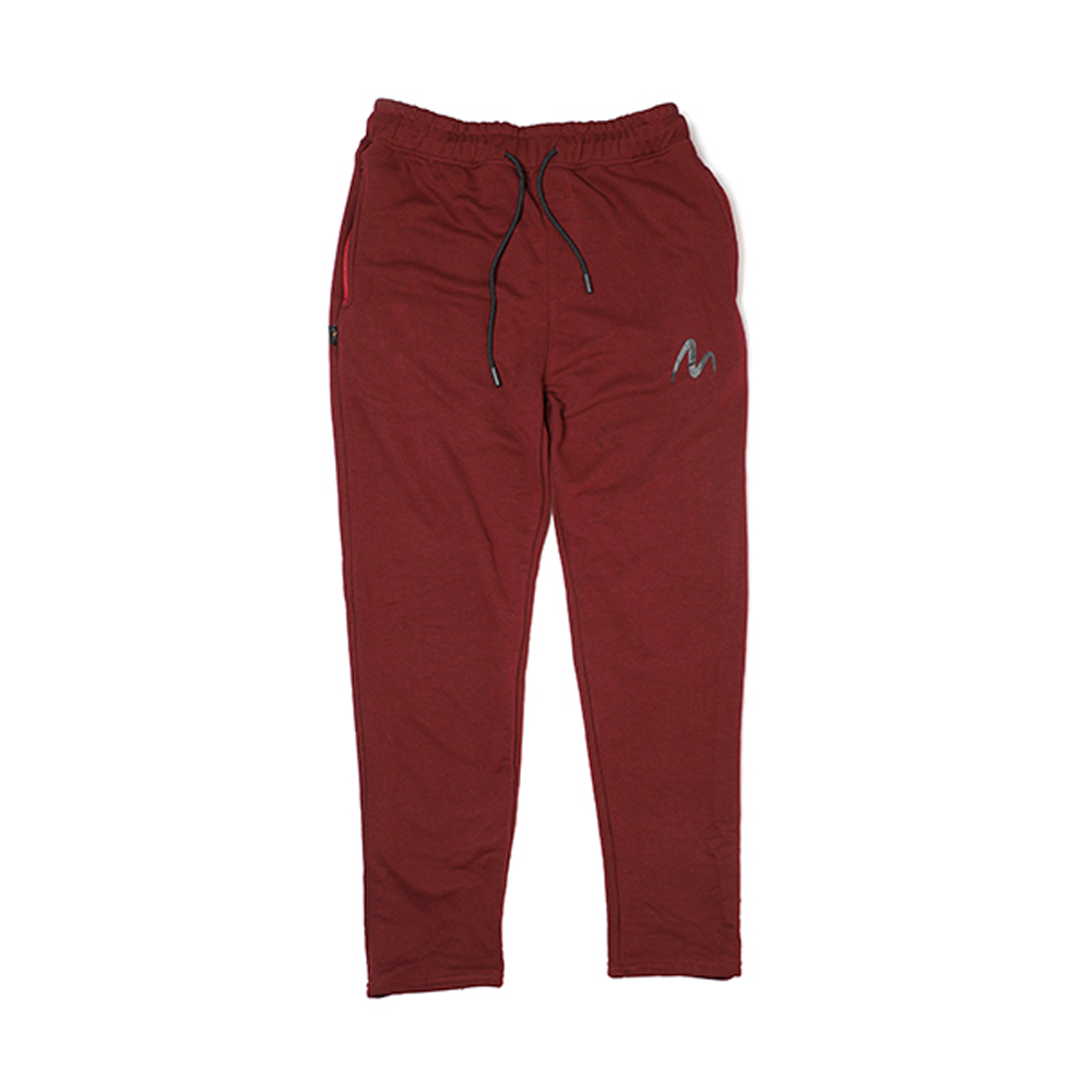 Cotton Terry Joggers Pant For Men - Maroon - EMJ#JGMR