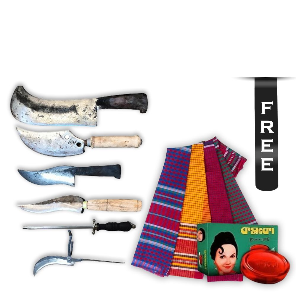Buy Set of 6 Pcs Meat Cutting Knife And Get Towels And Cosco Soap Free