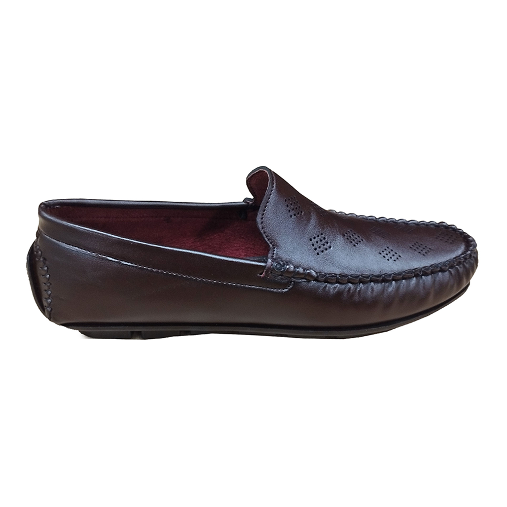 PU Leather Trendy Loafer Shoes For Men - Chocolate - L4
