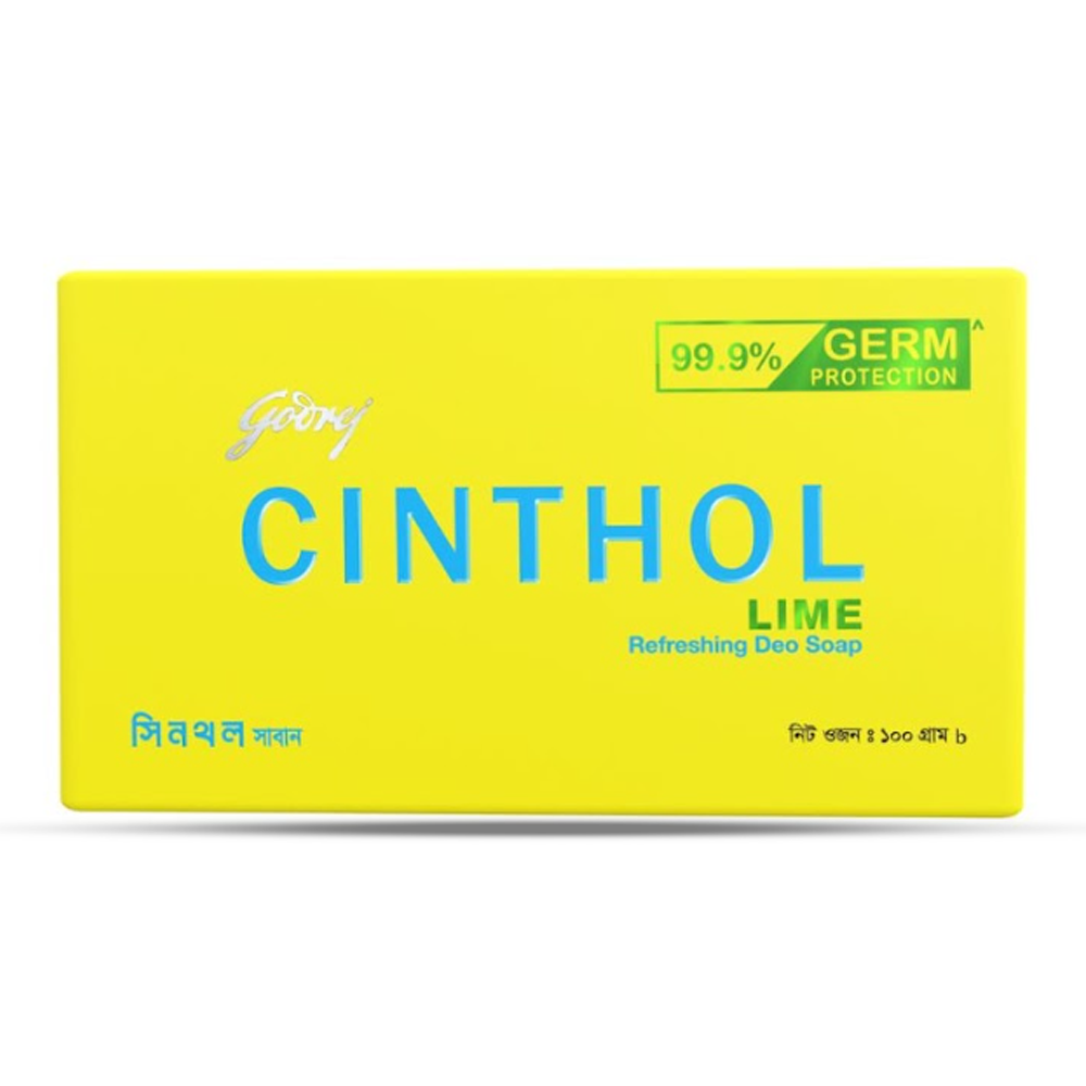 Godrej Cinthol Lime Refreshing Deo Soap - 100gm