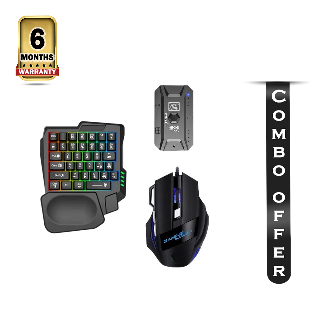 Combo of GearUP K190 Mobile Gaming RGB Keyboard And Mouse - Black