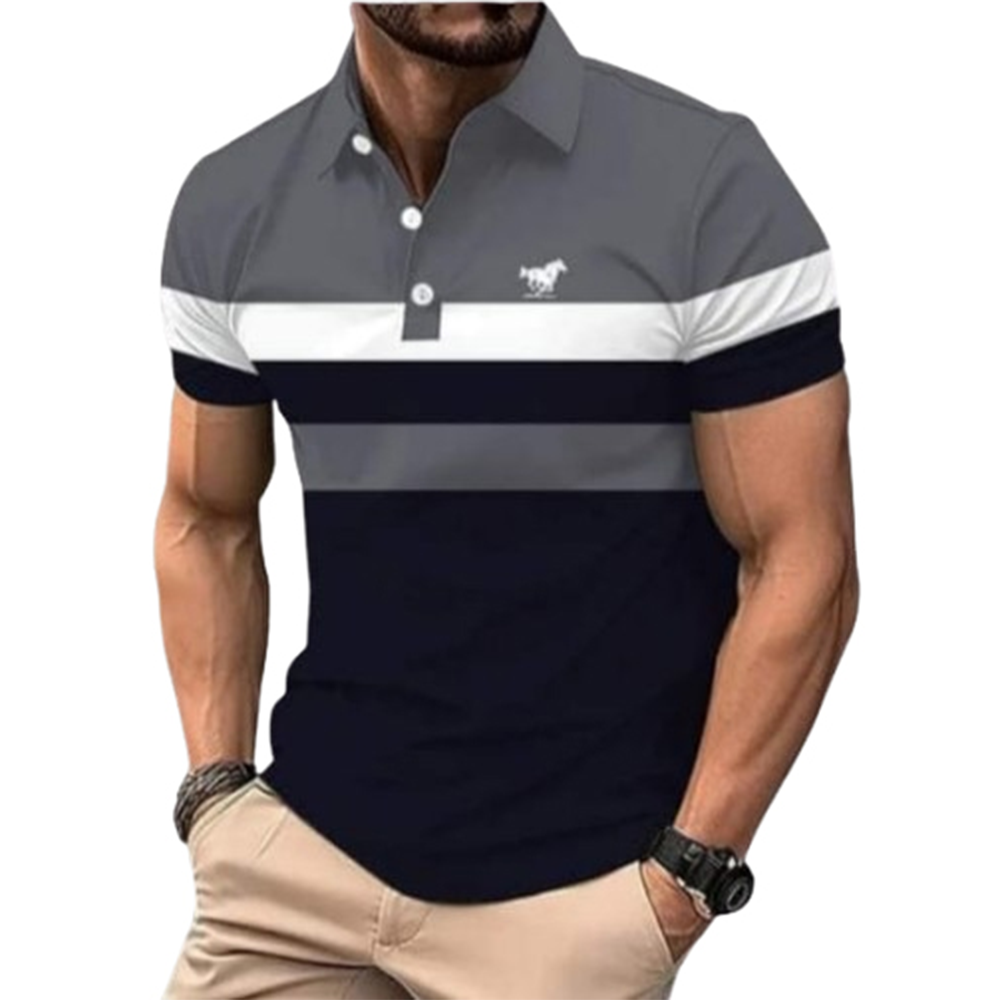 Pique Cotton Polo For Men - Multicolor - PT-F16