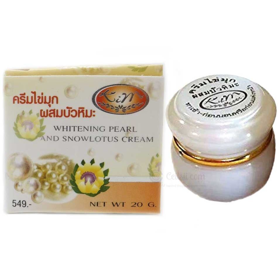 Kim Whitening Pearl And Snow Lotus Cream - 20gm - White