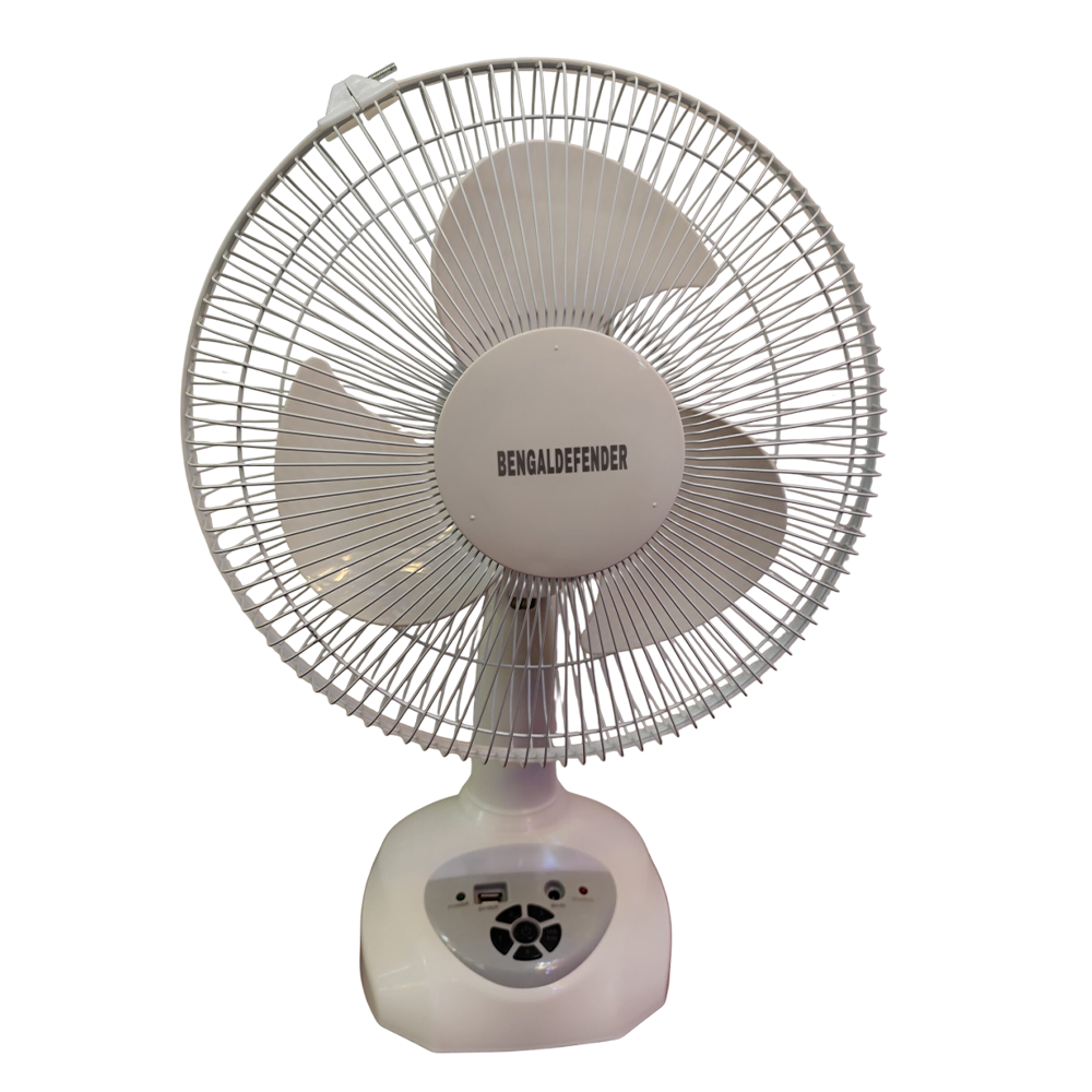 Bengal BD012 Rechargeable Fan - 12 Inch - White