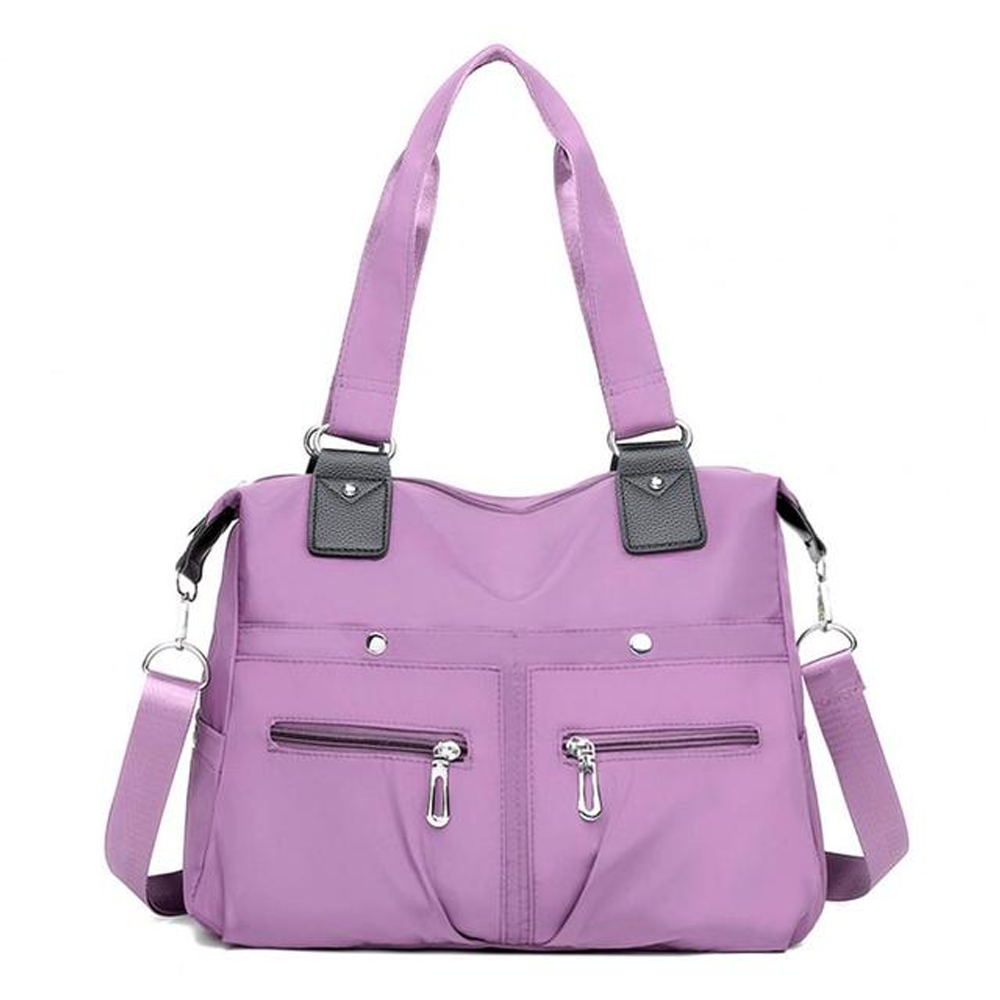 Nylon Casual Tote Bag for Women - Pink - 620