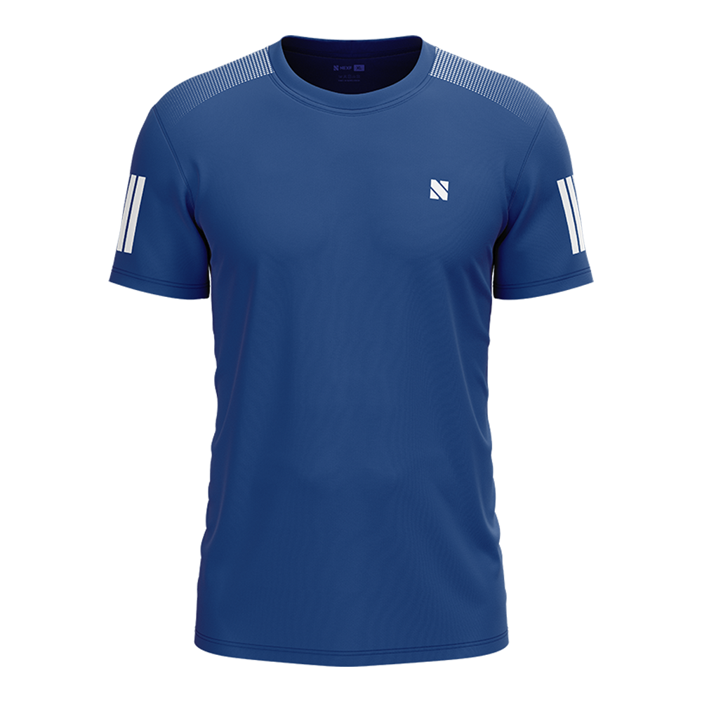 Nexf Mesh Half Sleeve Jersey T-Shirt for Men - Blue - NEXF02