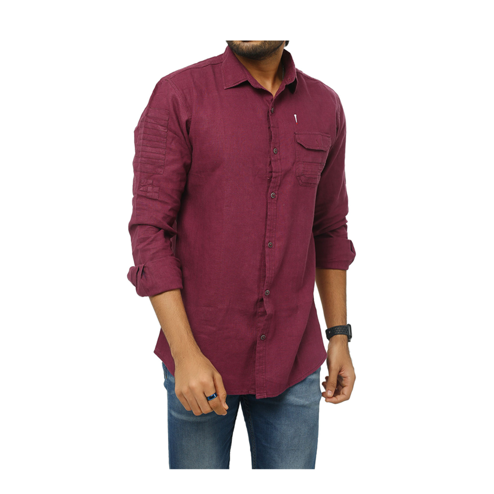 Bang Cotton  Full Sleeve Casual Shirt For Men - Maroon 