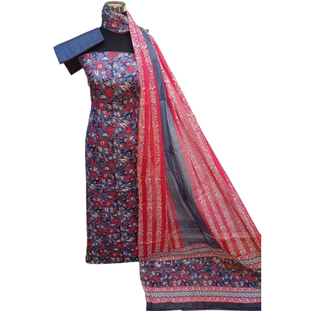 Unstitched Cotton Printed Salwar Kameez For Women - 3R-P218