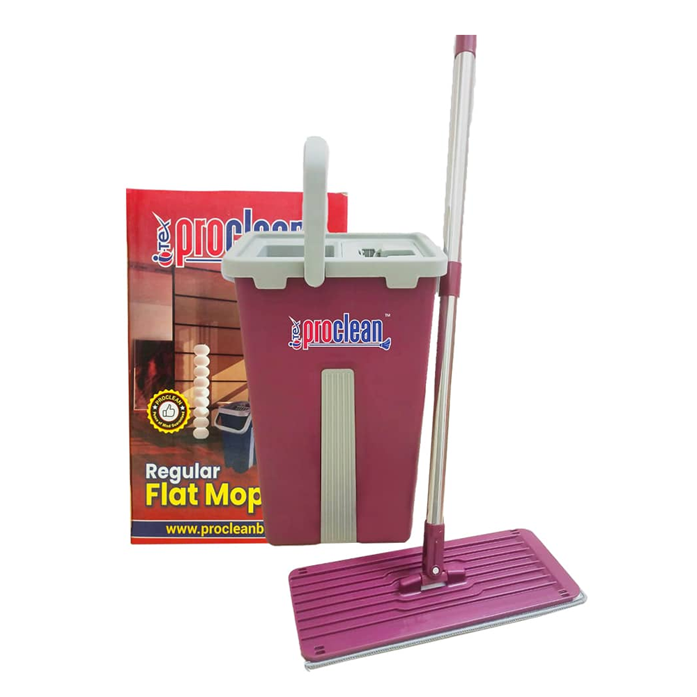 Floor Cleaning Regular Flat Mop - Maroon - RM-0629