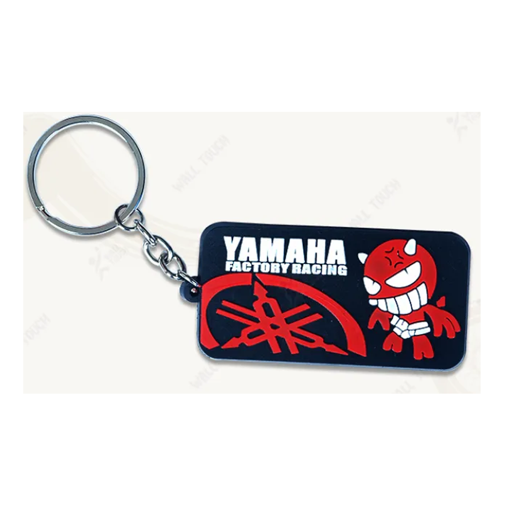 YAMAHA Rubber PVC Keychain Key Ring For Bike and Car - Red - 334640403