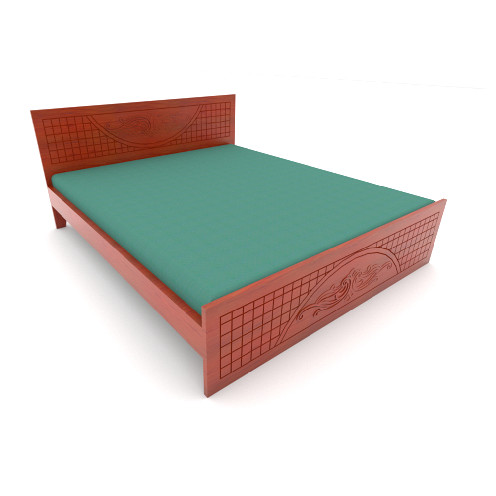 ZNE Solid Wood Flash Back Bed - 5’*7’ - Antique - ZN-BD-39 