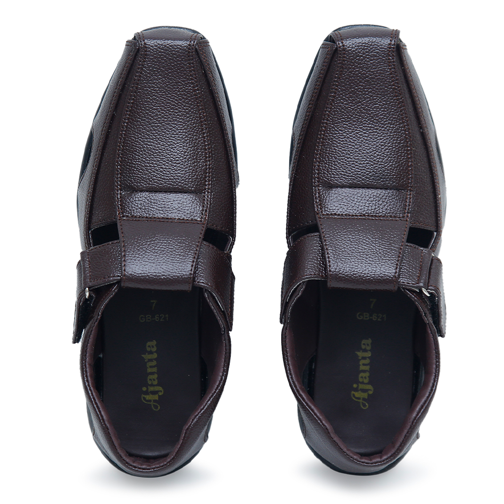Ajanta Mens Office Sandals - Brown - GB 0621