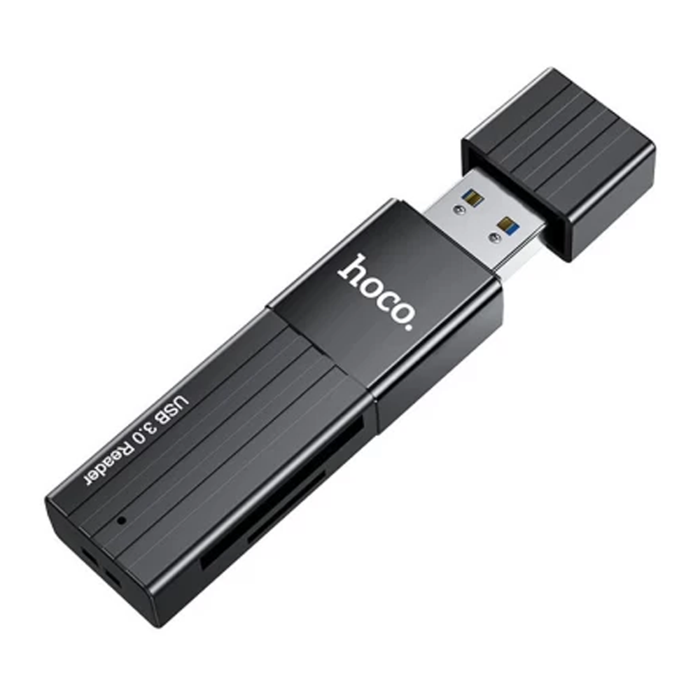 Hoco Hb20 USB3.0 Mindful 2-In-1 Micro Sd Card Reader - Black